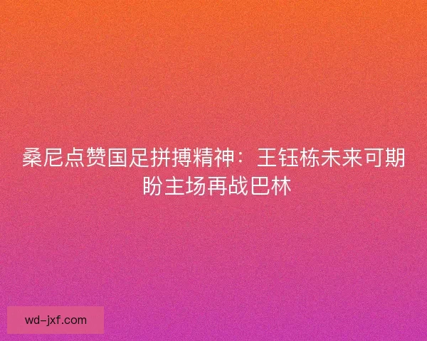 桑尼点赞国足拼搏精神：王钰栋未来可期 盼主场再战巴林